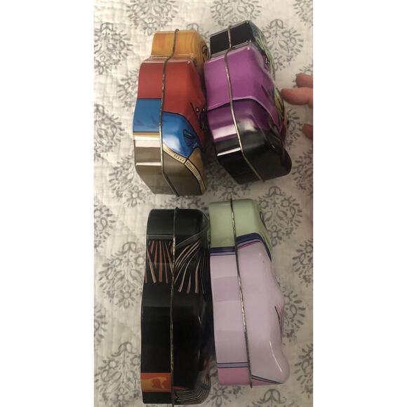 Vintage 90s Halloween‎ Tins Litho Metal Container Storage Display Decor Set Of 4